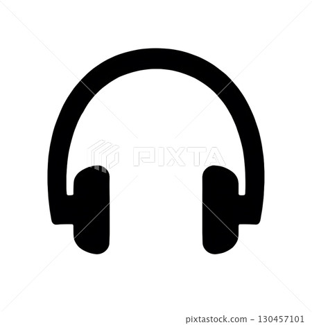 Headphone Flat Icon|Minimalist Black and White Vector Illustration for Web, Mobile,App, and UI Design Headphone Flat Icon|Minimalist Black and White Vector Illustration for Web, Mobile,App, and UI Design 130457101