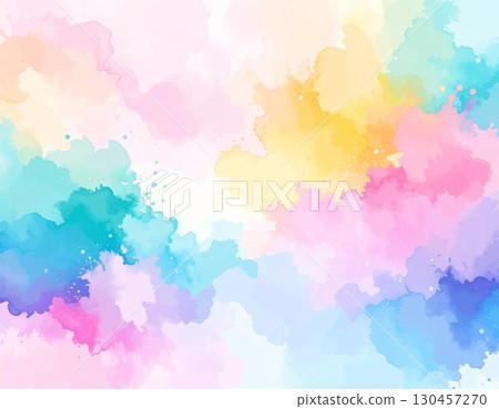 Pastel color background material watercolor painting 130457270