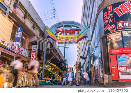 Tokyo cityscape, Japan, September 1st. Inbound tourism continues... Ameyoko bustling with foreign tourists... = Reiwa 7 Tokyo cityscape, Japan, September 1st. Inbound tourism continues... Ameyoko bustling with foreign tourists... = Reiwa 7 130457290