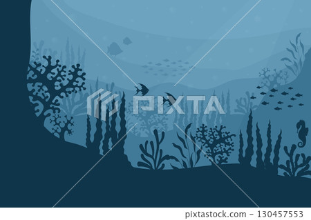 ocean depth illustration 130457553