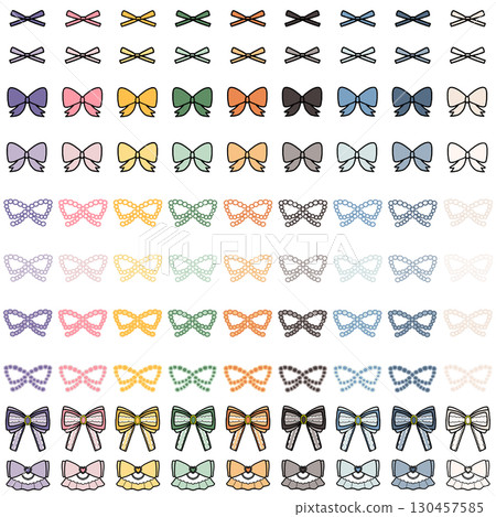 Ribbon illustration, icon set_favorite color 130457585