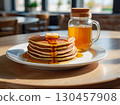 Pancakes in the soft sunlight 130457908
