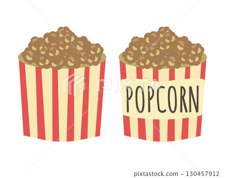 Popcorn (chocolate) illustration set 130457912