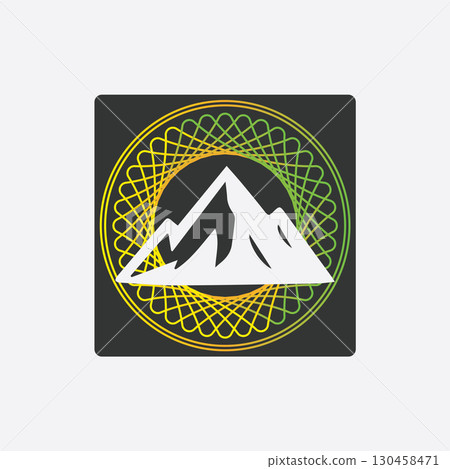 Mountain logo vector illustrations design icon template 130458471