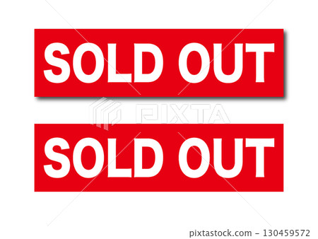 Sold out text icon 130459572
