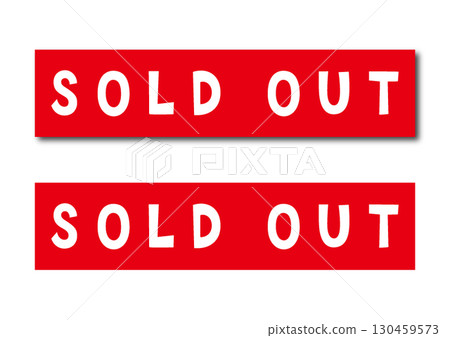 Sold out cute character icon 130459573