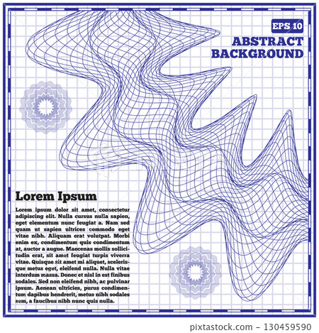 Abstract background with a pattern on a sheet in a cage. Business brochure design template. Abstract background with a pattern on a sheet in a cage. Business brochure design template. 130459590