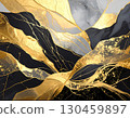 Luxury abstract background with modern, elegant design. black and gold marble pattern features flowing texture, creating sophisticated and opulent visual for any project 130459897
