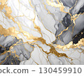Elegant gold and grey marble texture background. luxury abstract modern pattern with white stone and golden veins. Sophisticated and fluid design for wallpaper or surface 130459910