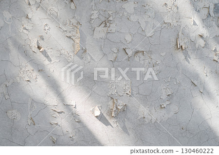 Wall with old paper advertisements. Old empty concrete 130460222