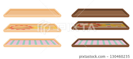 Food tray icon set | Simple and easy-to-use tray materials for restaurants Food tray icon set | Simple and easy-to-use tray materials for restaurants 130460235