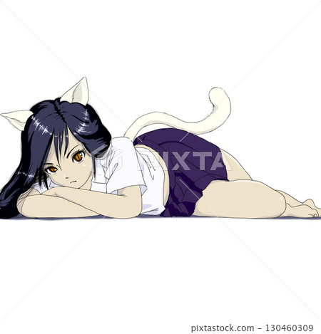 心情有點不好的貓耳女孩 130460309