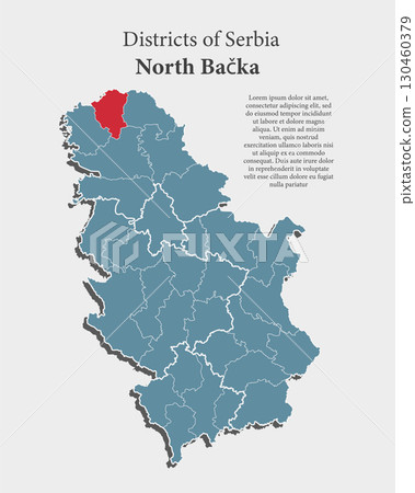 Vector map of Serbia - North Backa District 130460379