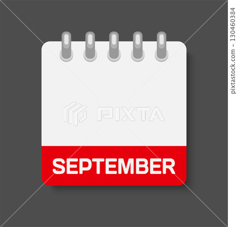 Vector icon calendar month September, empty space Vector icon calendar month September, empty space 130460384