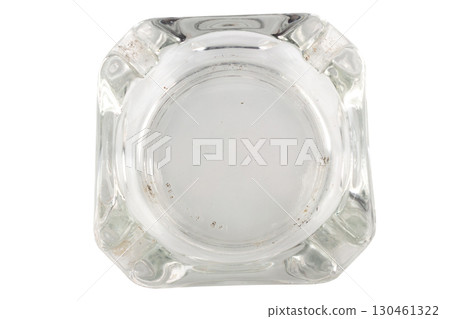 Glass Ashtray on White Background Glass Ashtray on White Background 130461322