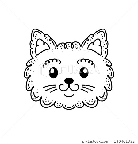 Cat in doodle style 130461352