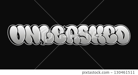 Unleashed graffiti art on a black background Unleashed graffiti art on a black background 130461511