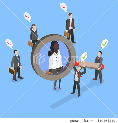 3D Isometric Flat Vector Illustration of Search For Talents, Hiring New Employees 130461559