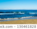 landscape with sea, waves, coast and mountains 130461828