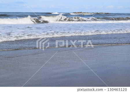 Rough waves of the Sea of Japan Shonai coast Rough waves of the Sea of Japan Shonai coast 130463120