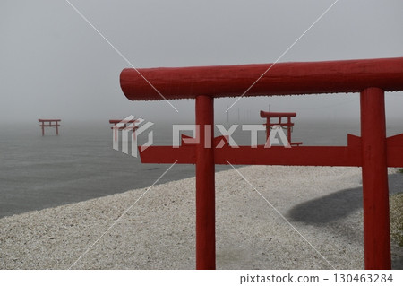 九州佐賀郡鳥居 王王神社海底鳥居 130463284