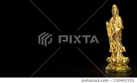 The Guan Yin sculpture for religion concept 3d Rendering. The Guan Yin sculpture for religion concept 3d Rendering. 130463310
