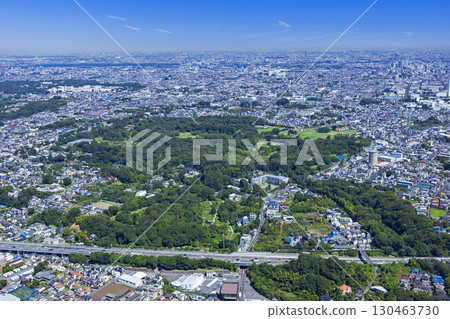 從深大寺城遺址俯瞰深大寺綠地 130463730