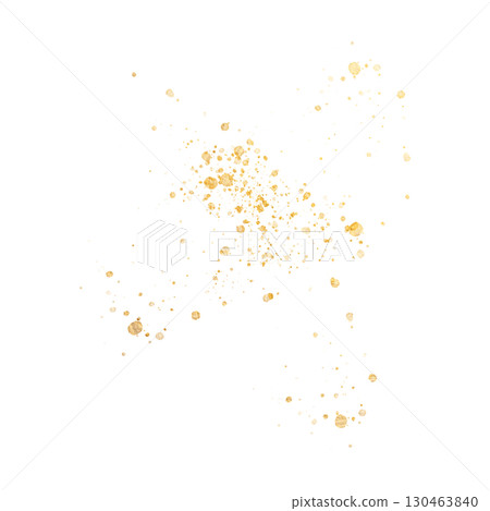 透明背景上的金漆飛濺紋理 130463840