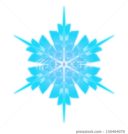 透明背景上藍色發光的未來能量爆發符號 130464070