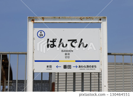 Echizen Railway Station sign at Banda Station 130464551