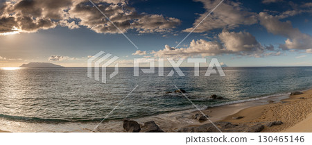 Yakushima evening view (summer) Panorama of Nagata Inakahama, a sea turtle spawning site 130465146