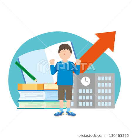 A boy who is motivated to study 130465225