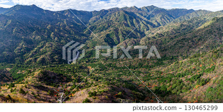 Panorama from Taiko Rock, Yakushima, offshore Alps (Autumn) 130465299