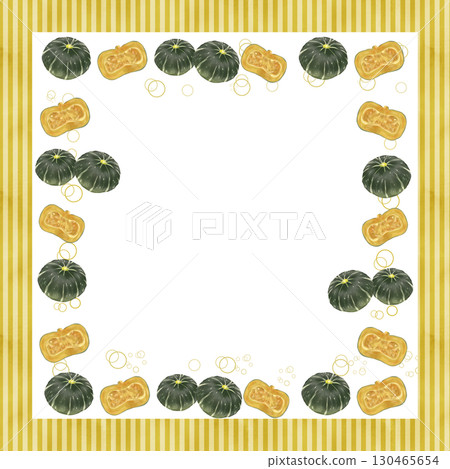 南瓜框條紋框(方形) 南瓜框條紋框(方形) 130465654