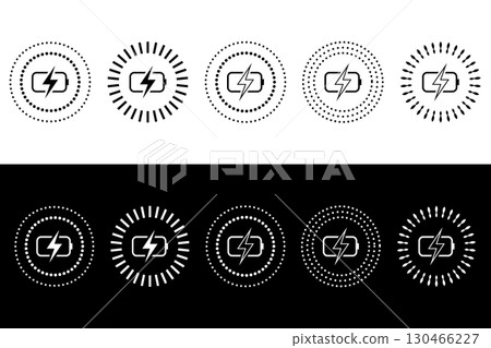 Wireless charging icons. Wireless phone charger concept illustration. Wireless charging icons. Wireless phone charger concept illustration. 130466227
