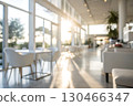 Modern Bright Interior of a Stylish Cafe with Soft Sunlight and Elegant Furniture Modern Bright Interior of a Stylish Cafe with Soft Sunlight and Elegant Furniture 130466347