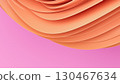 Abstract orange spiral structure on soft pink background. Modern minimal design, 130467634