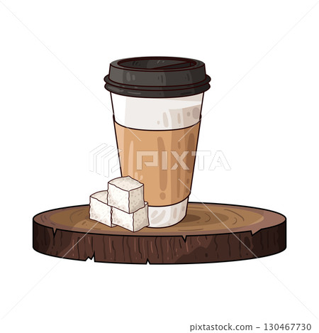 illustration of coffee paper cup illustration of coffee paper cup 130467730