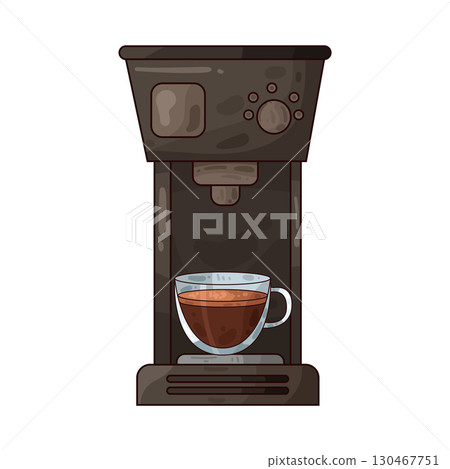 illustration of coffee machine illustration of coffee machine 130467751