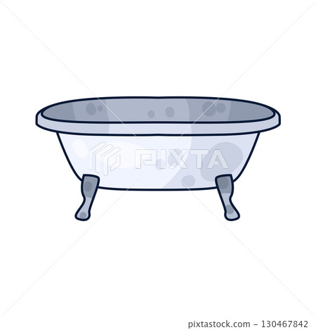 illustration of bathtub 130467842