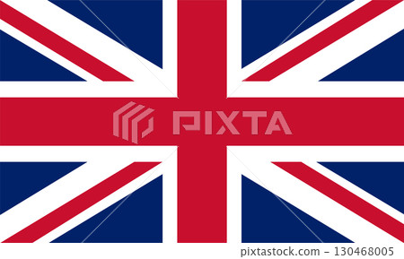 The national flag of the United Kingdom. British national symbol illustration. 130468005
