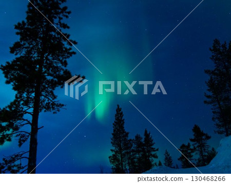 Aurora Borealis view in Saariselka, Finland 130468266