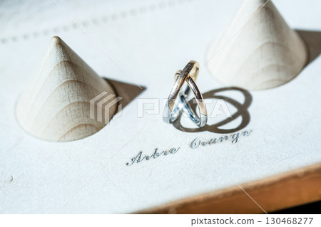 Letter and ring 130468277
