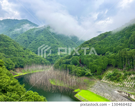 The submerged forest of Yunishigawa Dam Lake 130468482