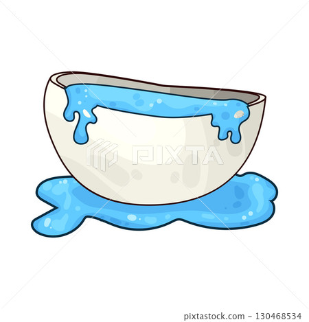illustration of bathtub overflow 130468534