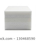 Stack of white foam blocks with varied texture 130468590