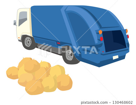 Illustration of garbage truck Illustration of garbage truck 130468602