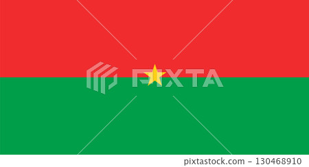 Flag of Burkina Faso. Red and Green National Symbol. Flag of Burkina Faso. Red and Green National Symbol. 130468910