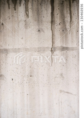 Dripping Water on Weathered Concrete Wall 130468936