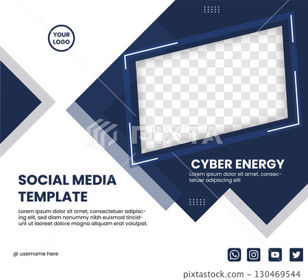 Cyber Energy Social Media Template for Advertisement and Marketing Cyber Energy Social Media Template for Advertisement and Marketing 130469544